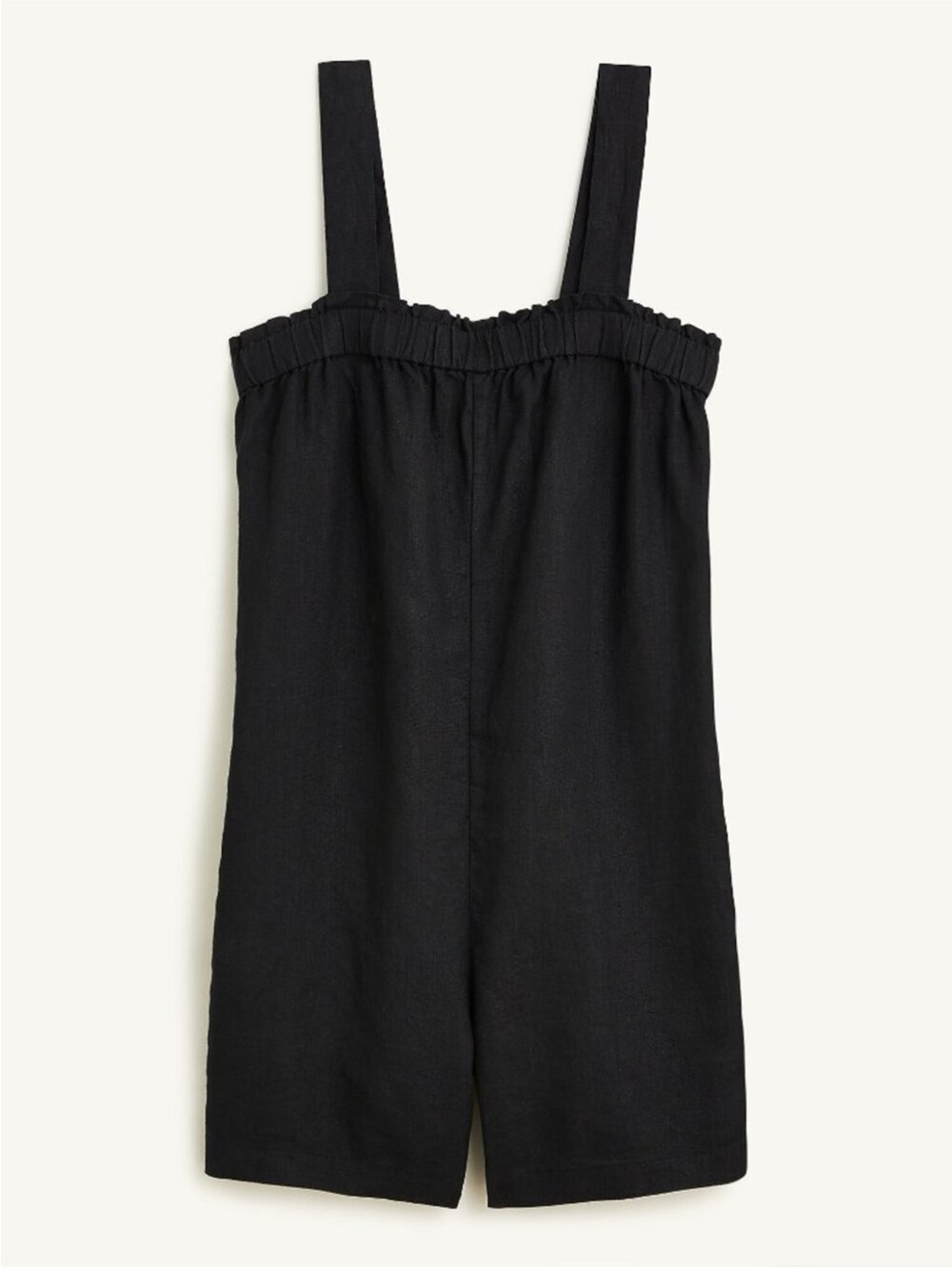 J. CREW Relaxed Linen Romper Black Size XL